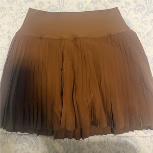 ALO Brown Pleated Skirt